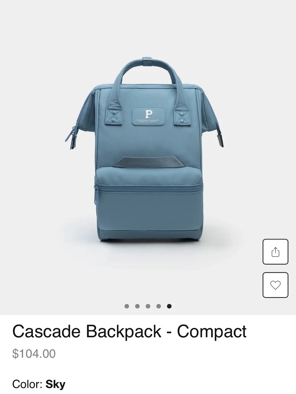 Portland Gear Cascade backpack compact (13.5L) in Sky blue **NWOT**
